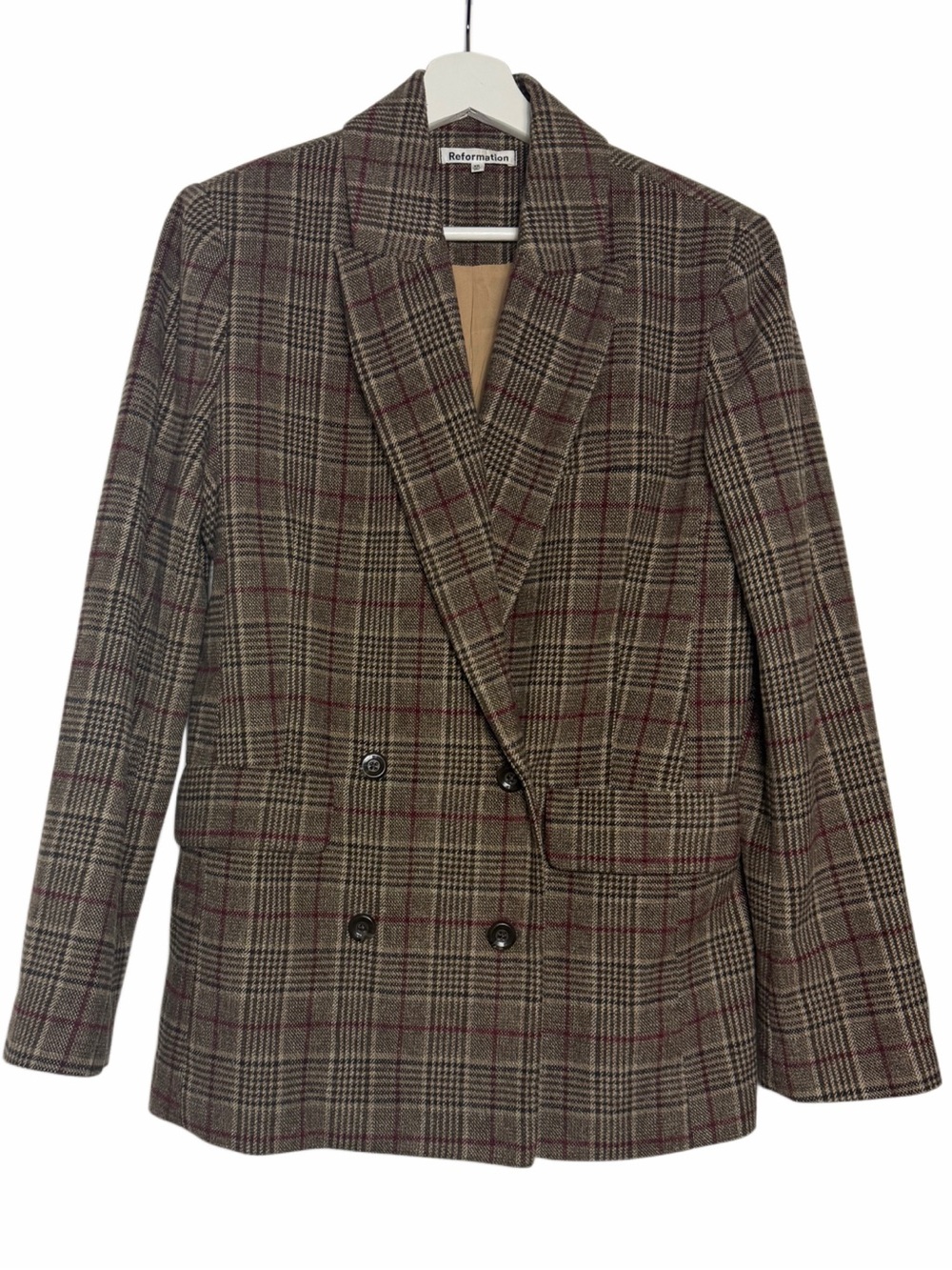 Reformation Winston Plaid Blazer - Picture 2 of 7